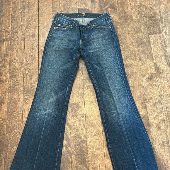 7 for All Mankind low rise wide leg Jeans- Size 26 - Picture 1 of 3